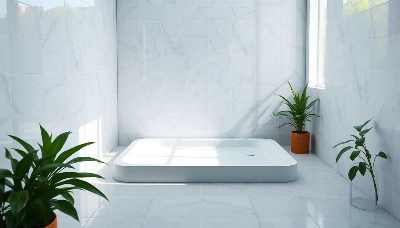 Showcasing a stylish shower base shower in a modern bathroom design.