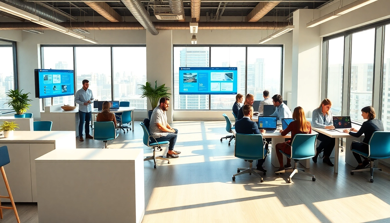 New York web design services team collaborating in a modern office