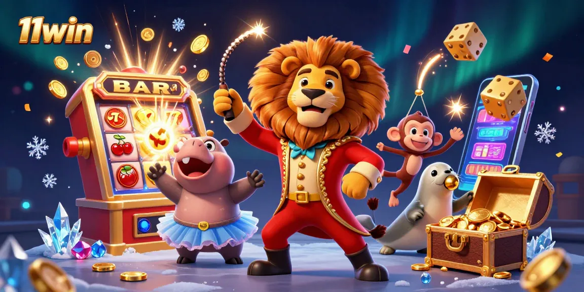 Experience thrilling jackpots with 11win's vibrant casino characters and explosive game elements.