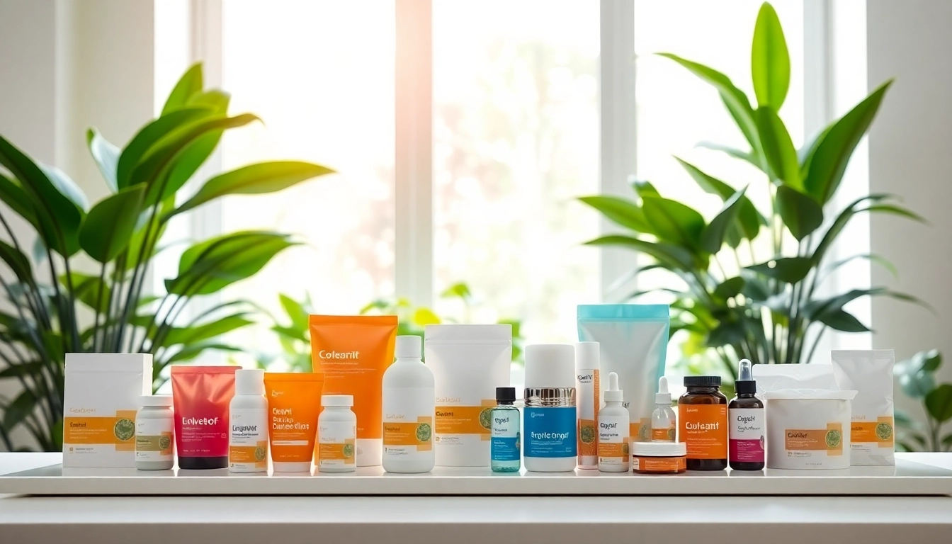 Showcase of health products from https://amc-essentials.com/ in a bright and airy setting.