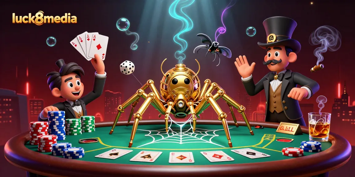 Experience thrilling gambling action at luck8media with unique characters and vibrant casino elements.