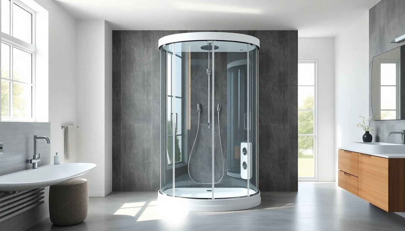 Duschkabine 80x80 in modernem Badezimmer, elegant und funktional gestaltet.