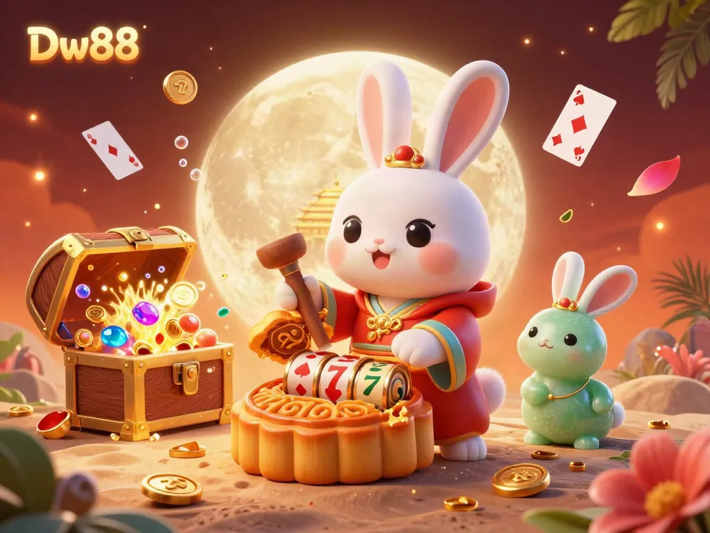 Experience thrilling gameplay at Dw88 with this vibrant casino-themed illustration, showcasing rich slot elements and iconic symbols.