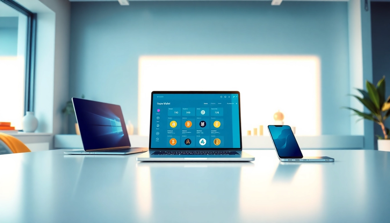View a Solana Wallet interface on a stylish workspace highlighting digital assets.