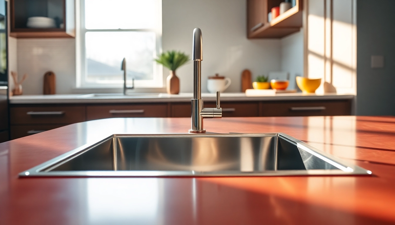 Find a stainless steel kitchen sink near me that combines modern style and functionality.