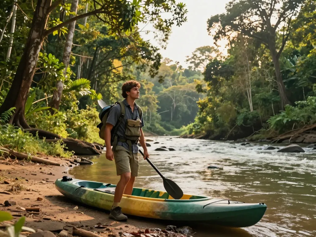 Dandeli resorts packages with adventurous kayaking along the lush Kali River surrounded by scenic jungles in Dandeli.