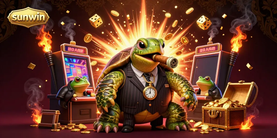 Experience thrilling jackpots with sunwin's cartoon-style casino scene, featuring vibrant characters and elements.
