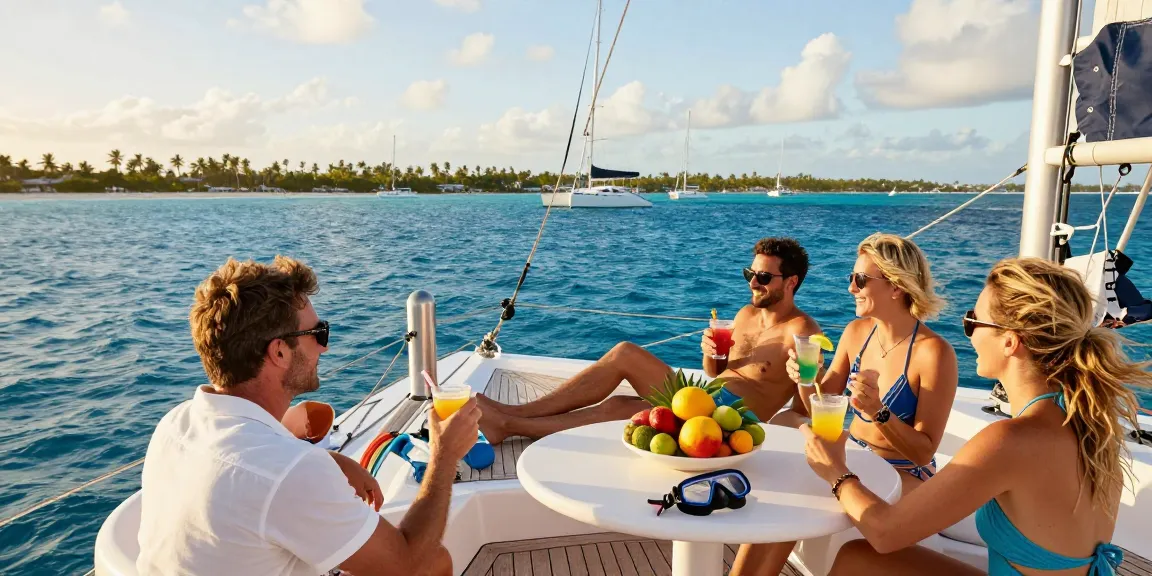 yacht rental punta cana with friends enjoying a luxurious catamaran experience