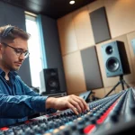 Enhance your tracks with online mastering in a professional recording studio setting.