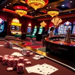 Engaging view of pg88's vibrant online gambling scene with casino tables and slot machines.