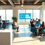 New York web design services team collaborating in a modern office