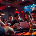 Exciting gaming atmosphere at QQ88 showcasing players betting on casino games.
