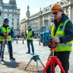 GPR surveys london conducted by professional surveyors equipped with advanced technology in an urban setting.