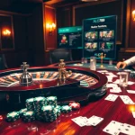 A thrilling roulette scene with players enjoying the excitement of gambling at https://alo789club.net/, showcasing colorful chips and cards.