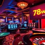Experience thrilling gambling at 78win.dental with vibrant slot machines and poker tables.