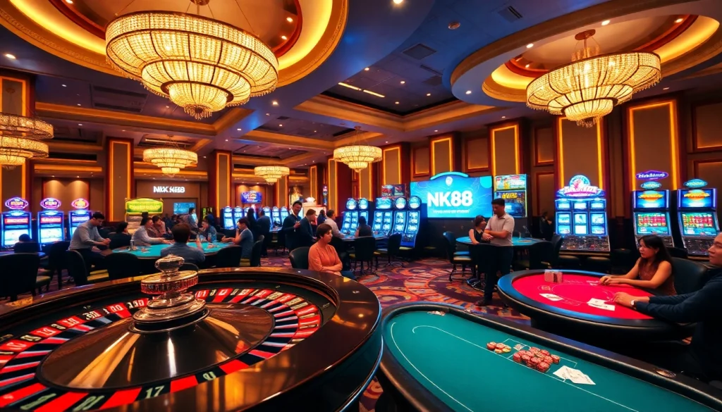 Experience the thrill of the NK88 casino with exciting games and vibrant atmosphere.