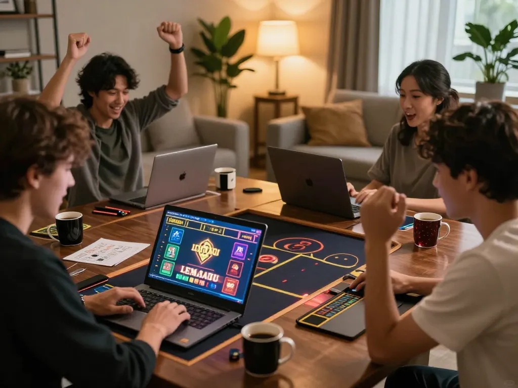 LEMACAU players celebrating a big win in an exciting online live dealer game.
