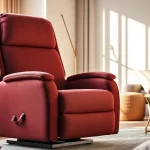 Experience relaxation with a power lift recliner with heat and massage, featuring plush upholstery and ergonomic design.