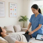 Peso Saludable consultation in a modern wellness clinic showcasing weight management treatment process with professional guidance.