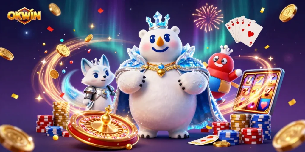 Experience amazing wins with OKWIN's vibrant gambling world featuring extraordinary characters and energy.