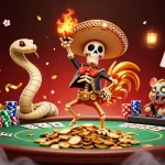 Engage in thrilling gaming action with tải app MM88 featuring vibrant characters and dynamic casino elements.
