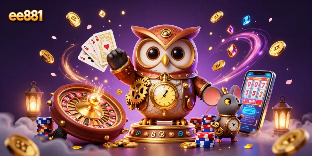 Experience exciting wins at ee881 with vibrant casino elements and dynamic characters.