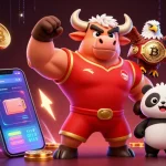 UG88 brings victory with a muscular bull, eagle and panda in a lively gaming celebration.