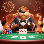 Play poker with go-99 at an underwater casino showcasing vibrant characters and rich game elements.
