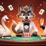 Experience thrilling gameplay at Gem88 com with a vibrant casino scene featuring lively characters and dynamic gaming elements.