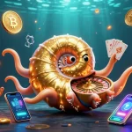 Experience LUCK8's thrilling gaming with vibrant neon elements and dynamic characters in a rich underwater scene.