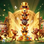 Experience the excitement at the best payout casino in Australia with gold treasures and vibrant casino elements.
