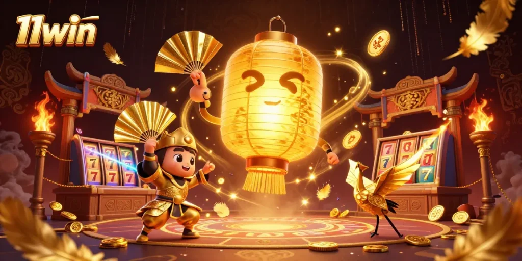 Experience thrilling gameplay at 11win with vibrant casino action and golden symbols!