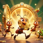 Experience thrilling heists in the vibrant world of itwshow with ants, a firefly, and a grasshopper amidst dazzling casino treasures.