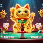 Engage with thrilling s666 experiences featuring a lucky cat and vibrant casino elements.